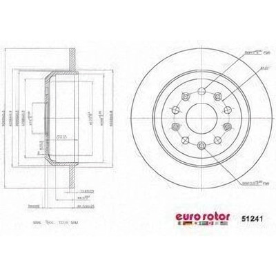 Rear Premium Rotor by EUROROTOR - 51241