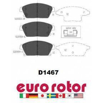 EUROROTOR - ID1467H - Front Ceramic Pads by EUROROTOR - ID1467H