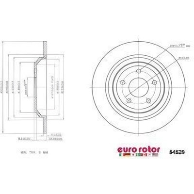 EUROROTOR - 54529 - Rear Premium Rotor