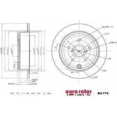 EUROROTOR - SU715 - Rear Premium Rotor