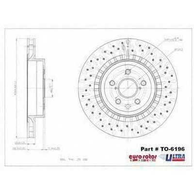 EUROROTOR - TO6196 - Rear Premium Rotor by EUROROTOR - TO6196