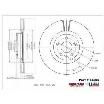 Front Premium Rotor by EUROROTOR - 54505