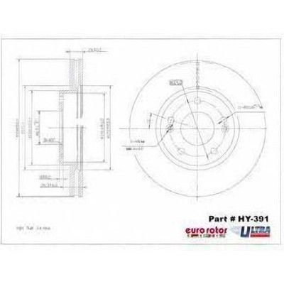 EUROROTOR - HY391 - Front Premium Rotor by EUROROTOR - HY391