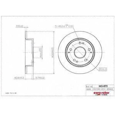 EUROROTOR - HO570 - Rear Premium Rotor by EUROROTOR - HO570
