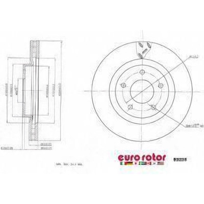 EUROROTOR - 53235 - Front Premium Rotor