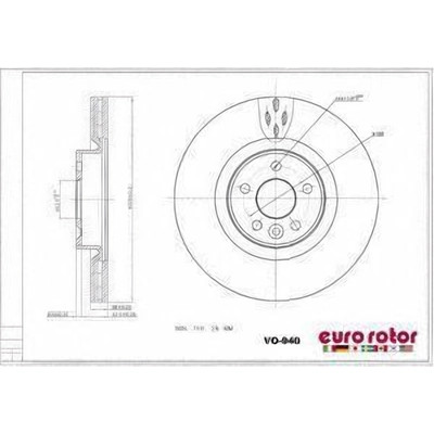 Front Premium Rotor by EUROROTOR - VO940