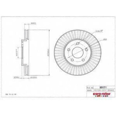 EUROROTOR - 55171 - Front Premium Rotor by EUROROTOR - 55171
