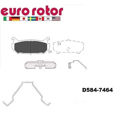 EUROROTOR - F1D584H - Rear Semi Metallic Pads by EUROROTOR - F1D584H