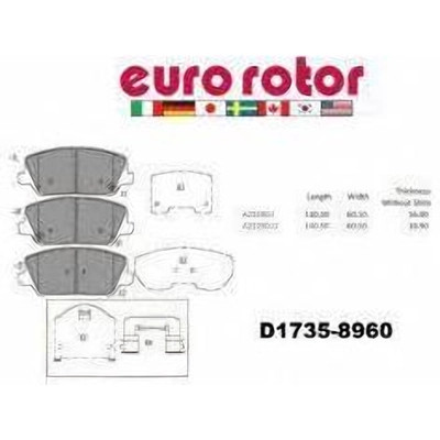 EUROROTOR - ID1735H - Front Ceramic Pads by EUROROTOR - ID1735H