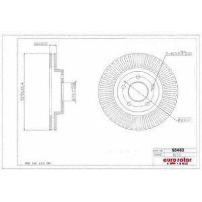 Front Premium Rotor by EUROROTOR - 55450