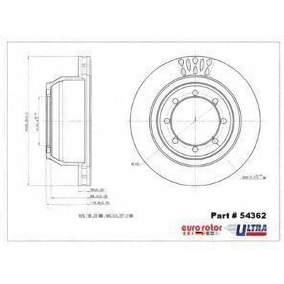 EUROROTOR - 54362 - Rear Premium Rotor by EUROROTOR - 54362