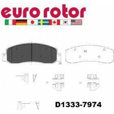 Front Disc Pads by EUROROTOR - XD1333H