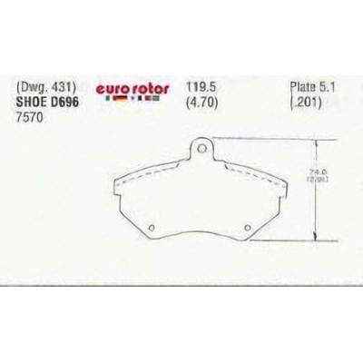 Front Semi Metallic Pads by EUROROTOR - F1D696