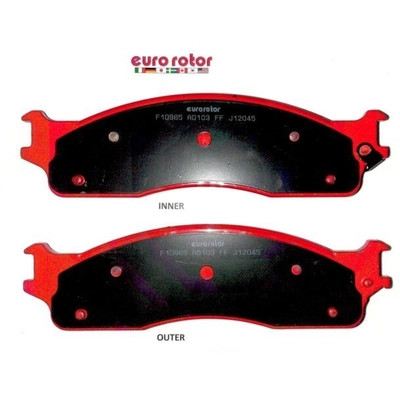 EUROROTOR - F1D965H - Front Semi Metallic Pads by EUROROTOR - F1D965H