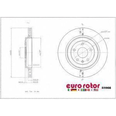 EUROROTOR - 55966 - Rear Premium Rotor by EUROROTOR - 55966