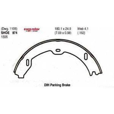 EUROROTOR - 874 - Rear Parking Brake Shoes by EUROROTOR - 874