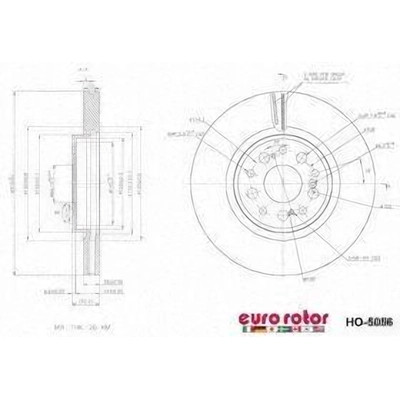 EUROROTOR - HO5056 - Front Premium Rotor by EUROROTOR - HO5056