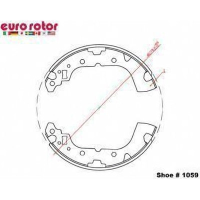 Rear New Brake Shoes by EUROROTOR - 1059