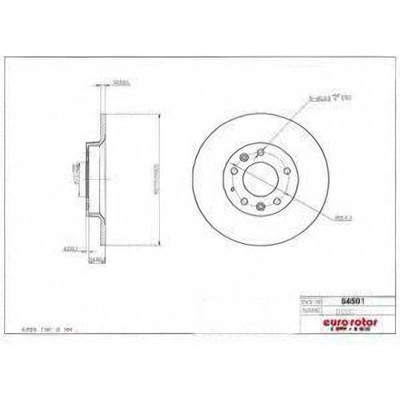 Rear Premium Rotor by EUROROTOR - 54501