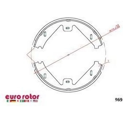 EUROROTOR - 969 - Rear Parking Brake Shoes by EUROROTOR - 969