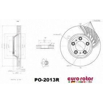 Front Premium Rotor by EUROROTOR - PO2013R