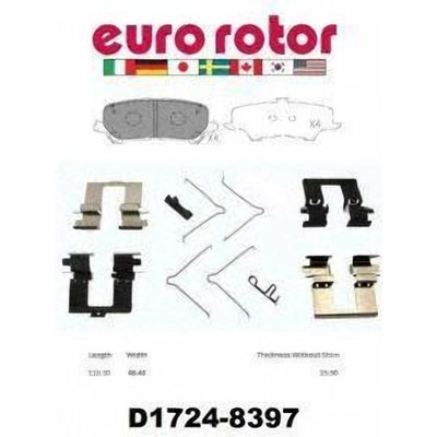 EUROROTOR - ID1724H - Rear Ceramic Pads by EUROROTOR - ID1724H