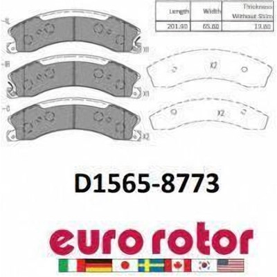 EUROROTOR - XD1565H - Front Disc Pads by EUROROTOR - XD1565H