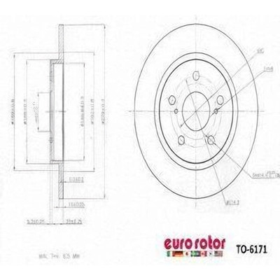 EUROROTOR - TO6171 - EUROROTOR - TO6171 - Rear Premium Rotor