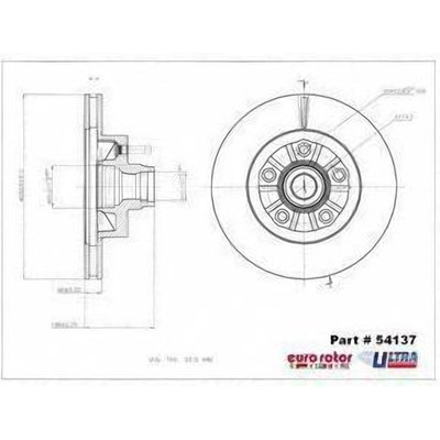 EUROROTOR - 54137 - Front Hub And Rotor Assembly by EUROROTOR - 54137