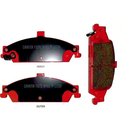 Front Semi Metallic Pads by EUROROTOR - F1D752H