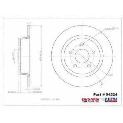 Rear Premium Rotor by EUROROTOR - 54524