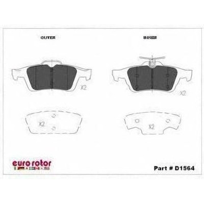 EUROROTOR - ID1564H - Rear Ceramic Pads by EUROROTOR - ID1564H