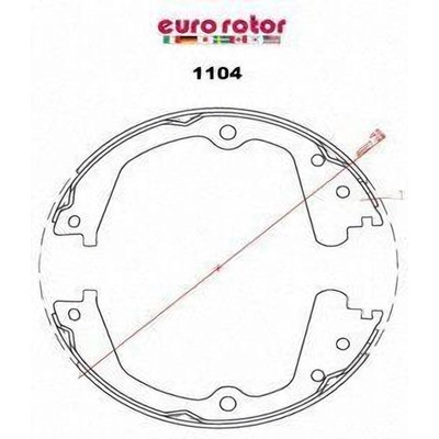 Rear Parking Brake Shoes by EUROROTOR - 1104
