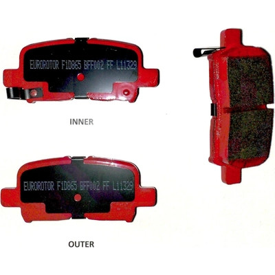 Rear Semi Metallic Pads by EUROROTOR - F1D865H