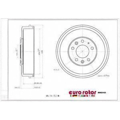 EUROROTOR - MAD63 - EUROROTOR - MAD63 - Rear Brake Drum