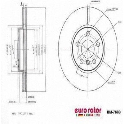 EUROROTOR - BM7603 - Front Premium Rotor by EUROROTOR - BM7603