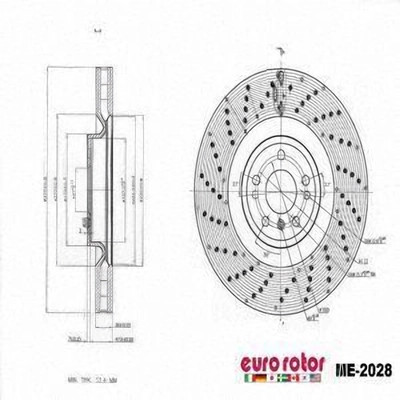 Front Premium Rotor by EUROROTOR - ME2028