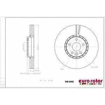 Front Premium Rotor by EUROROTOR - VO949