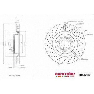 EUROROTOR - HO5067 - Front Premium Rotor by EUROROTOR - HO5067