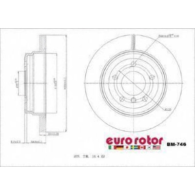 EUROROTOR - BM746 - EUROROTOR - BM746 - Rear Premium Rotor