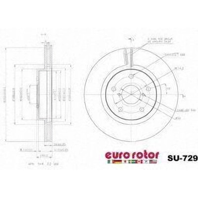 Front Premium Rotor by EUROROTOR - SU729