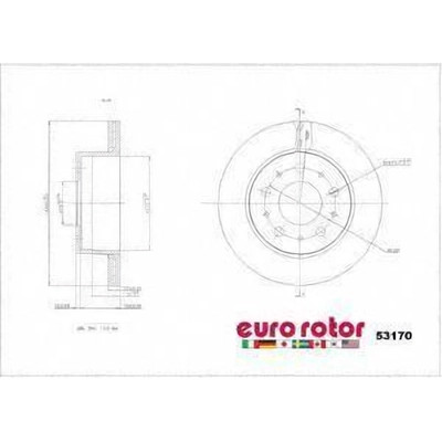 Rear Premium Rotor by EUROROTOR - 53170