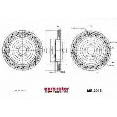 EUROROTOR - ME2016 - Rear Premium Rotor by EUROROTOR - ME2016