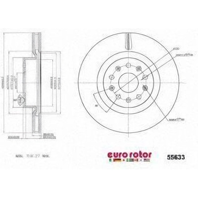 Front Premium Rotor by EUROROTOR - 55633