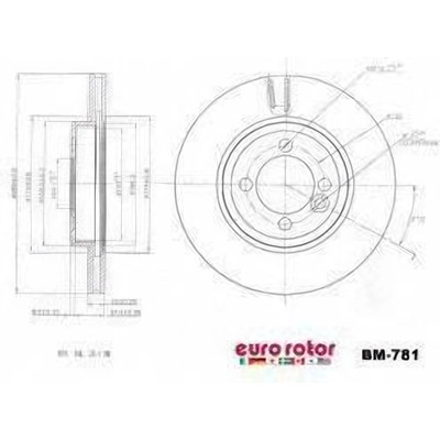 Front Premium Rotor by EUROROTOR - BM781