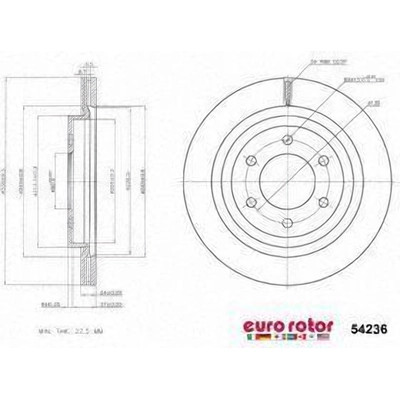 EUROROTOR - 54236 - Rear Premium Rotor
