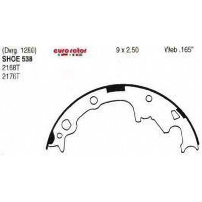 EUROROTOR - 538 - EUROROTOR - 538 - Rear New Brake Shoes
