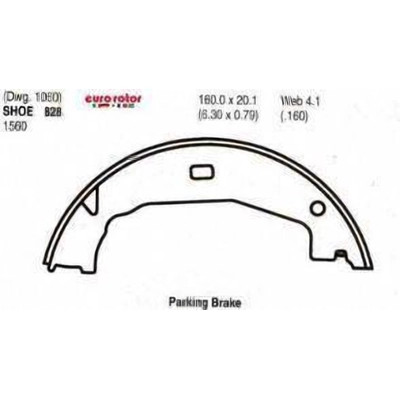 EUROROTOR - 828 - Rear Parking Brake Shoes by EUROROTOR - 828