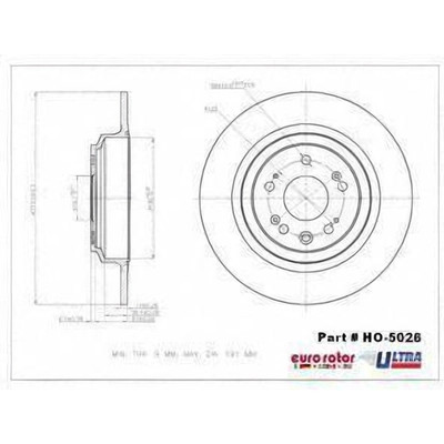 Rear Premium Rotor by EUROROTOR - HO5026