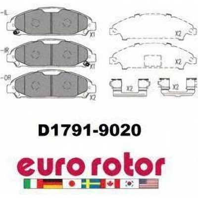 Front Ceramic Pads by EUROROTOR - ID1791H